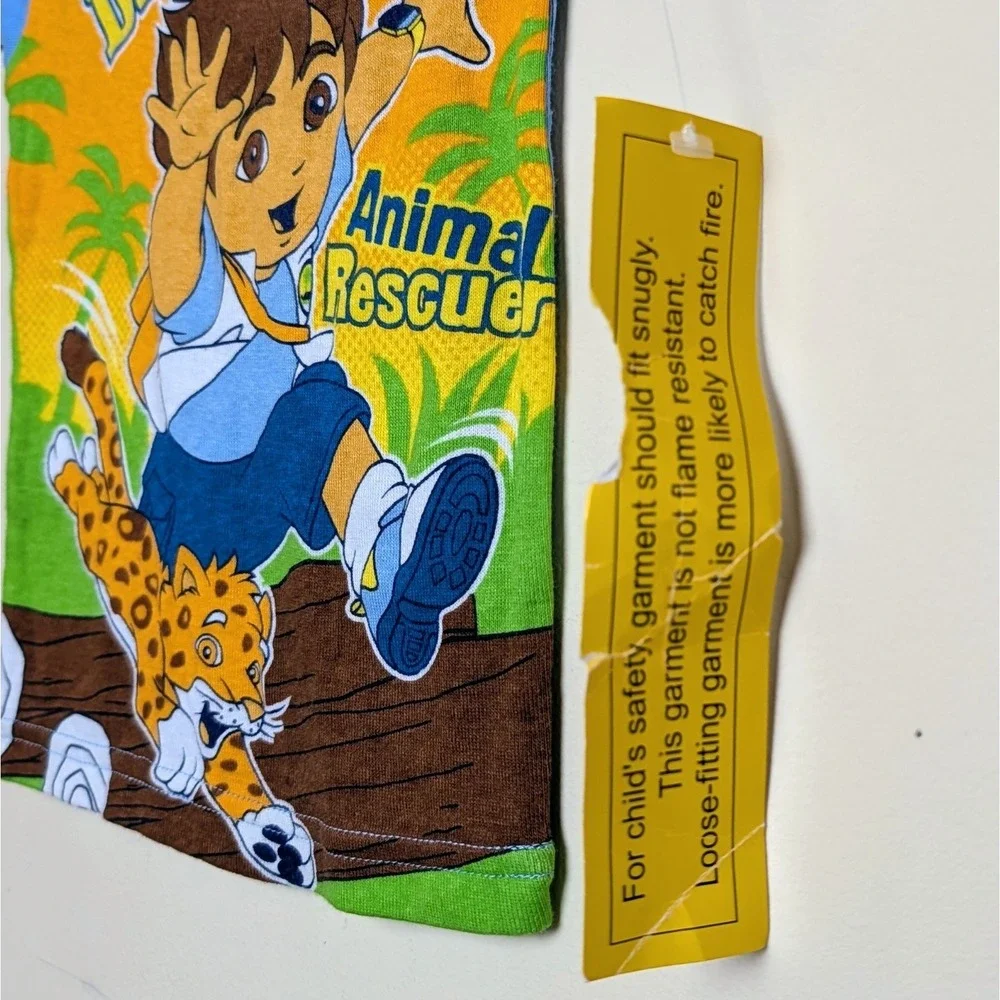 Vintage‎ Go Diego Go Animal Rescue Dora Pajama Shirt Nick Jr. Size 12 Months NWT